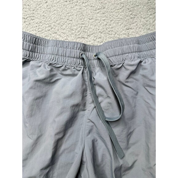 Columbia running Shorts Sz large gray/aqua trim one pocket - Picture 3 of 8